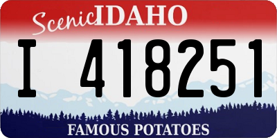 ID license plate I418251