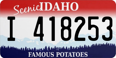 ID license plate I418253