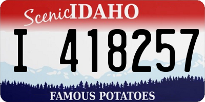 ID license plate I418257
