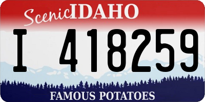 ID license plate I418259