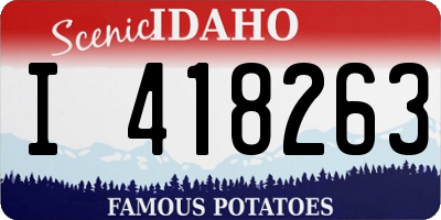 ID license plate I418263