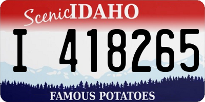 ID license plate I418265