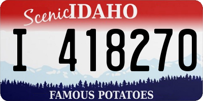 ID license plate I418270