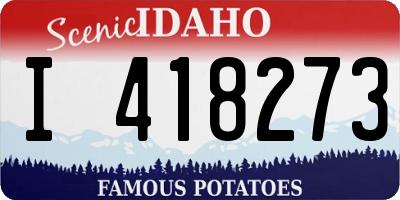 ID license plate I418273