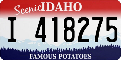 ID license plate I418275