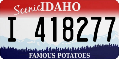 ID license plate I418277