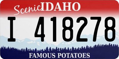 ID license plate I418278