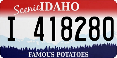 ID license plate I418280