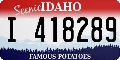 ID license plate I418289