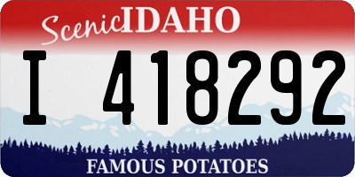 ID license plate I418292