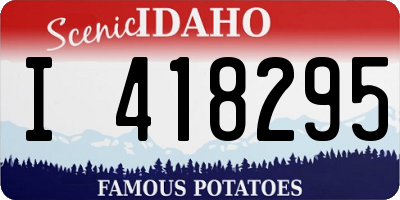 ID license plate I418295