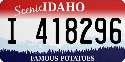 ID license plate I418296