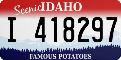 ID license plate I418297