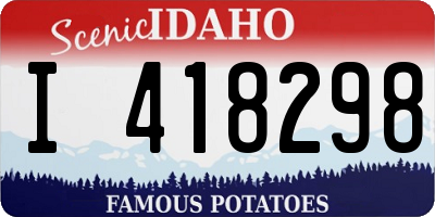 ID license plate I418298