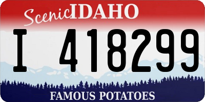 ID license plate I418299