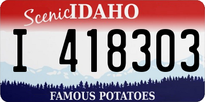 ID license plate I418303