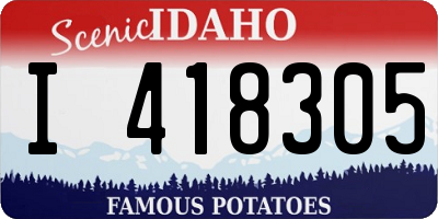 ID license plate I418305