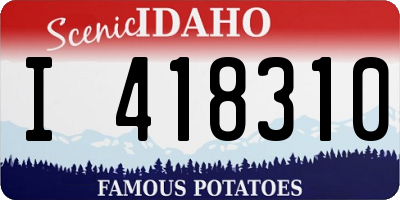 ID license plate I418310