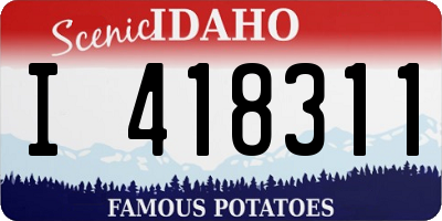 ID license plate I418311
