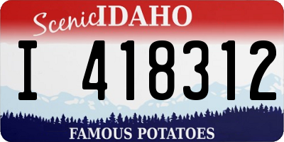 ID license plate I418312