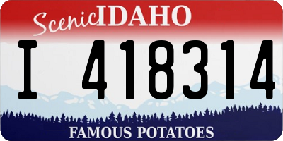 ID license plate I418314