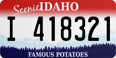ID license plate I418321