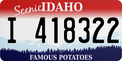 ID license plate I418322