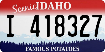 ID license plate I418327
