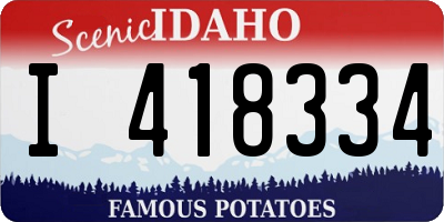ID license plate I418334
