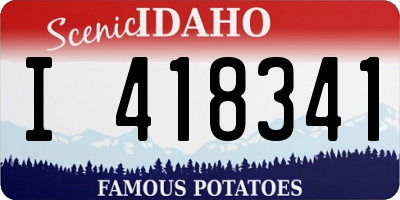 ID license plate I418341
