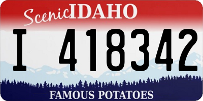 ID license plate I418342