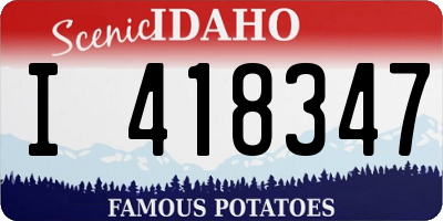 ID license plate I418347