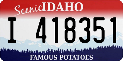 ID license plate I418351