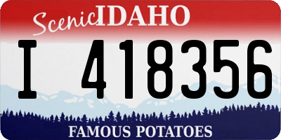 ID license plate I418356