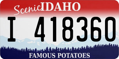 ID license plate I418360