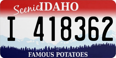 ID license plate I418362