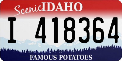 ID license plate I418364
