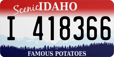 ID license plate I418366