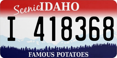 ID license plate I418368