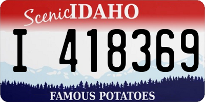 ID license plate I418369