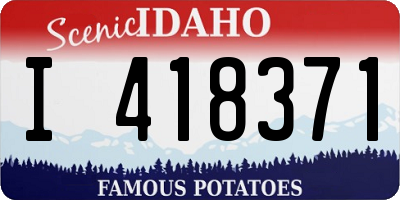 ID license plate I418371