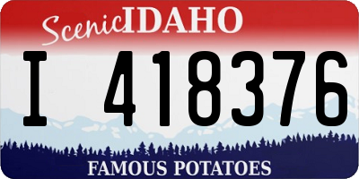 ID license plate I418376