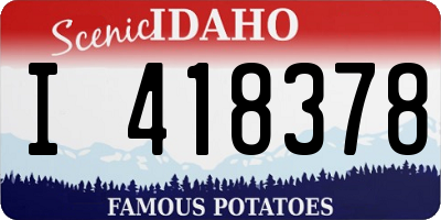ID license plate I418378