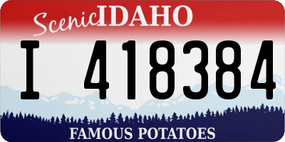ID license plate I418384