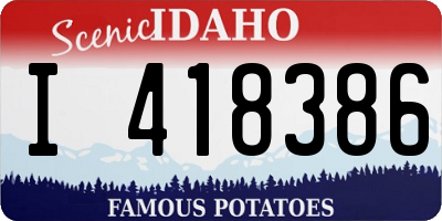 ID license plate I418386
