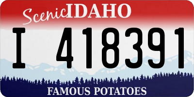 ID license plate I418391