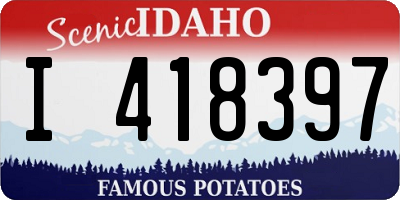 ID license plate I418397