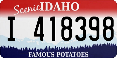 ID license plate I418398