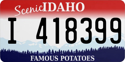 ID license plate I418399