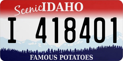 ID license plate I418401